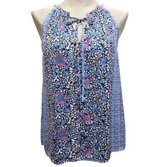 Violet + Claire Floral Print Halter Neck Tank Top Women's Size S A50 - Picture 5 of 5